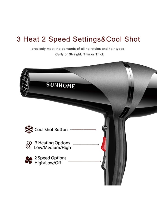 7-Piece Professional Hair Dryer Set，2300W Black - v1598260973/N19754154A_4