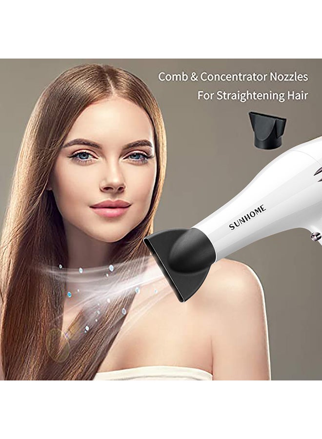 صن هوم مجموعة مجفف شعر احترافي من 12 قطعة أبيض/ أسود - Image 2