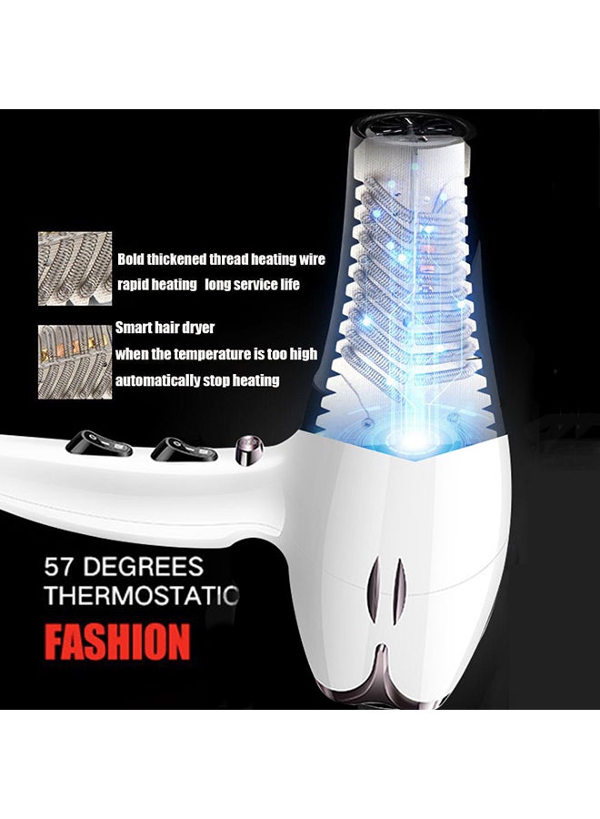 صن هوم مجموعة مجفف شعر احترافي من 12 قطعة أبيض/ أسود - Image 3