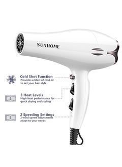 Sunhome 12-Piece Professional Hair Dryer Set White/Black  - Image 4