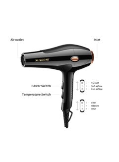 Sunhome 7-Piece Professional Hair Dryer Set, 2200W Black/Gold 250ml  - Image 3
