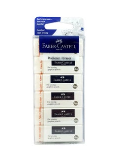 FABER-CASTELL Pack Of 6 Dust Free Eraser White 