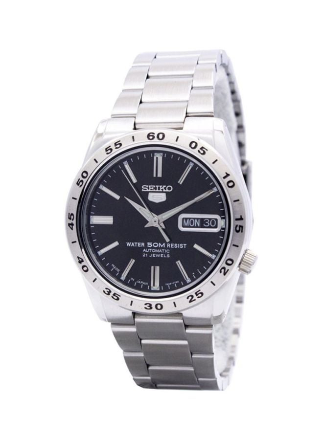 Seiko Men's Series 5 Round Shape Stainless Steel Analog Wrist Watch 36 mm - Silver - SNKE01J1  - Image 1