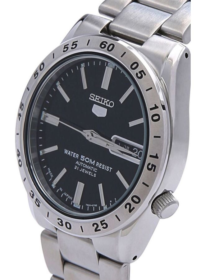 Seiko Men's Series 5 Round Shape Stainless Steel Analog Wrist Watch 36 mm - Silver - SNKE01J1  - Image 3