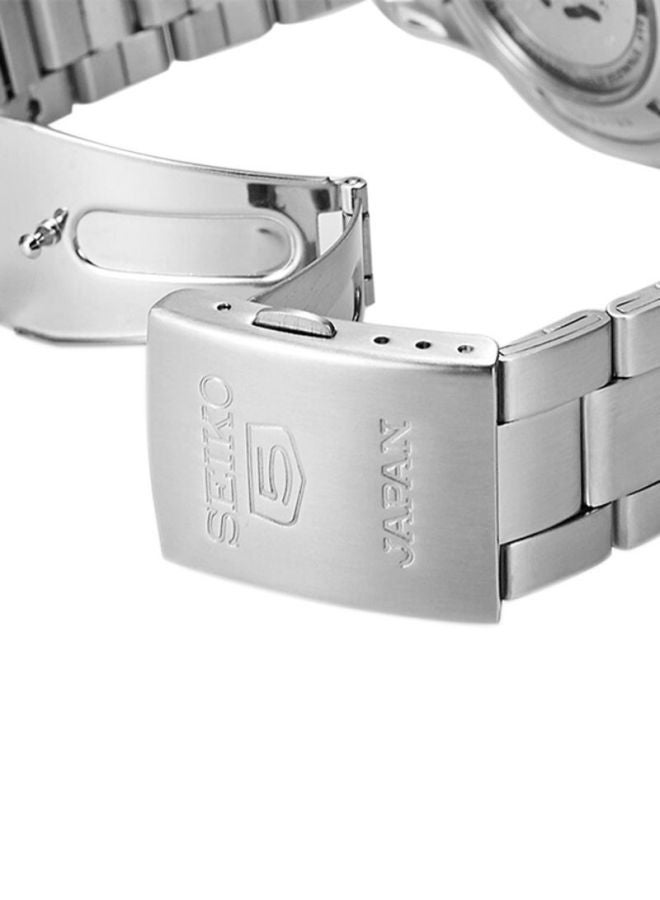 Seiko Men's Series 5 Round Shape Stainless Steel Analog Wrist Watch 43 mm - Silver - SNKN09J1  - Image 5