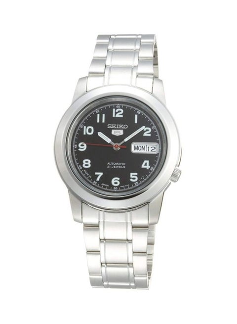 Men's Series 5 Round Shape Stainless Steel Analog Wrist Watch 38 mm - Silver - SNKK35J1