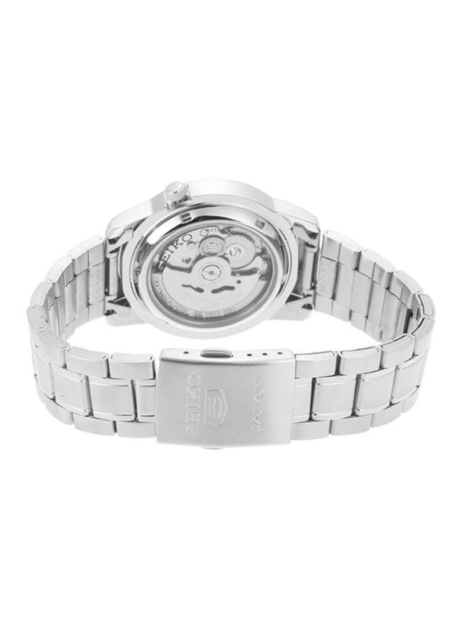 Men's Series 5 Round Shape Stainless Steel Analog Wrist Watch 38 mm - Silver - SNKK35J1