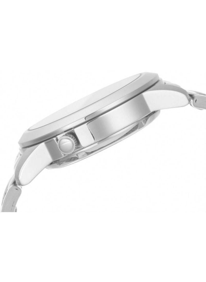 Men's Series 5 Round Shape Stainless Steel Analog Wrist Watch 38 mm - Silver - SNKK35J1