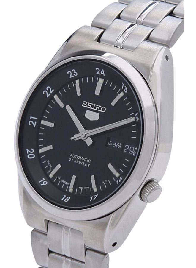 سيكو ساعة يد دائرية الشكل بعقارب وسوار من الستانلس ستيل مقاس 35 مم - لون فضي - طراز SNK567J1 للرجال - Image 3