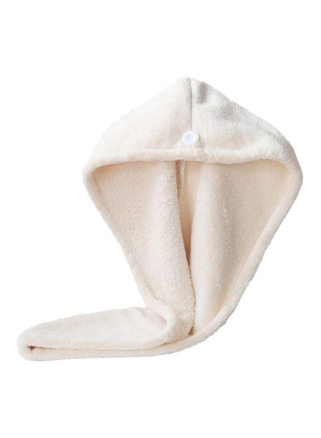 بانوتيكس منشفة للف الرأس مصنوعة من القطن المصري ومزودة بزر أوف وايت 60x22x3سم - Image 1