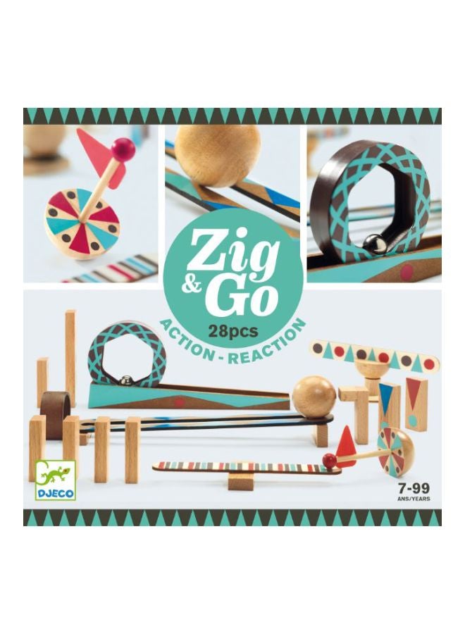 DJECO 25-Piece Zig And Go Action Reaction Toy DJ05640  - Image 2