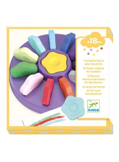 DJECO 12-Piece Flower Crayon  - Image 2