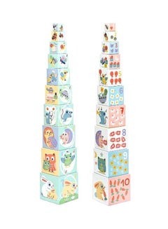DJECO 10-Piece Baby Bloki Stacking Blocks DJ06103  - Image 2