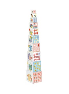 DJECO 10-Piece Baby Bloki Stacking Blocks DJ06103  - Image 1