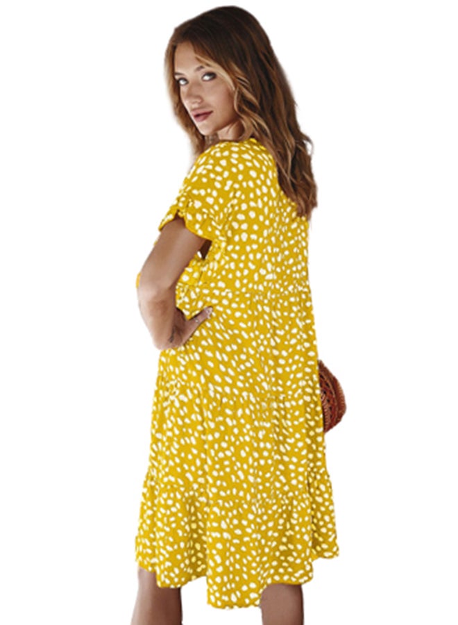Allover Print Dress Yellow - Image 2