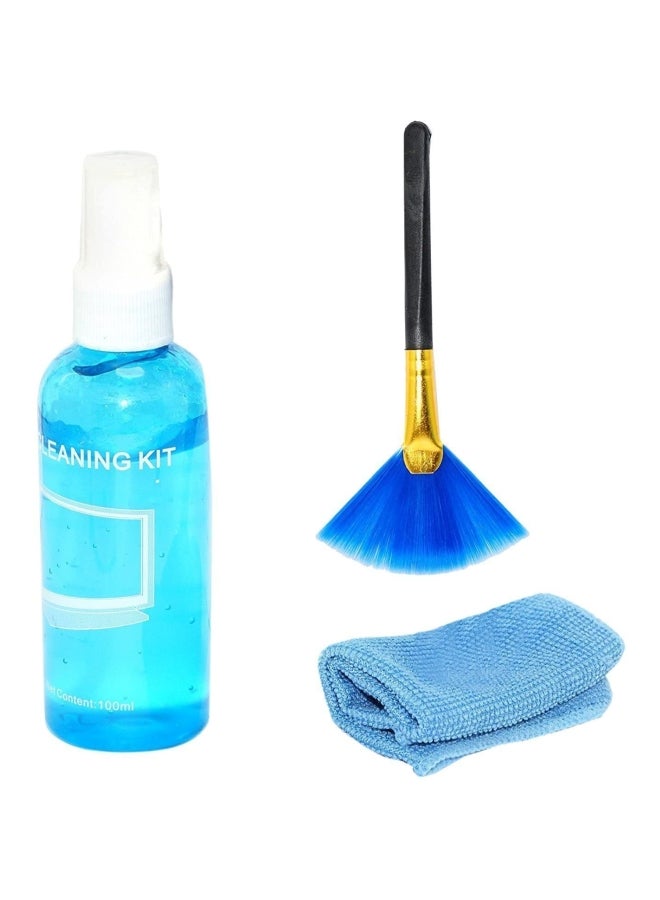 Handboss - 3-Piece Clean Pro Multi-Purpose LCD Cleaning Kit Blue/Black/Gold - Image 1