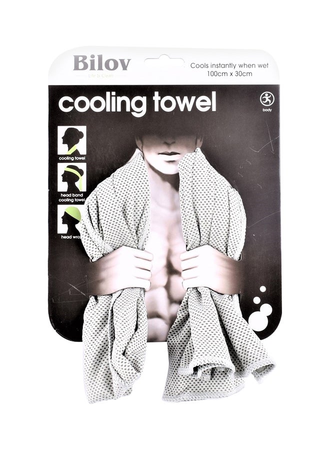 Cooling Bath Towel Grey 100x30cm - v1598270051/N39902983A_1