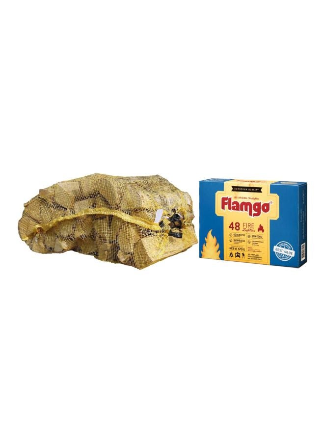 FLAMGO 48 Pieces Fire Lighter Wooden Cubes 570grams  - Image 1