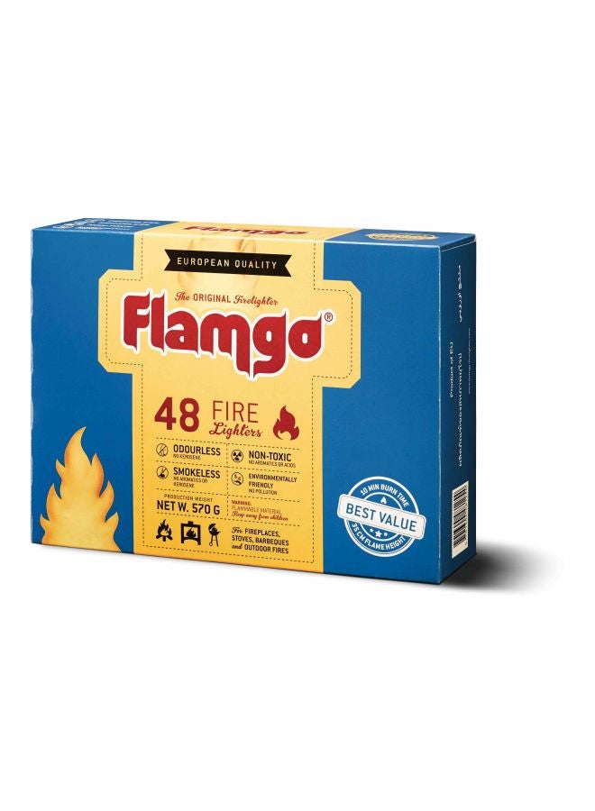 FLAMGO 48 Pieces Fire Lighter Wooden Cubes 570grams  - Image 3