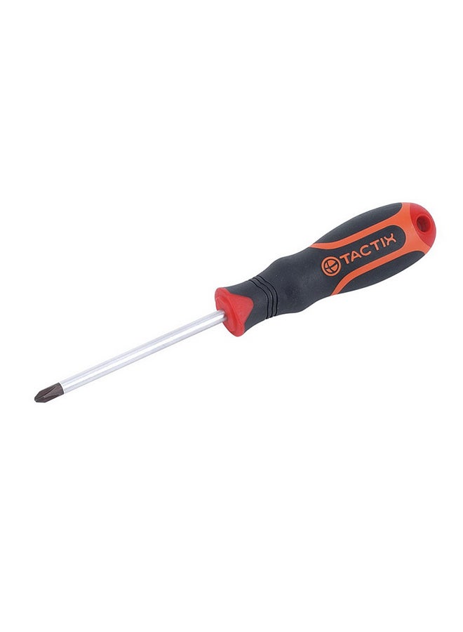 Tactix Tactix Screwdriver, PH #2 X 125mm (5 Inch), Non-Slip 3 Color Bi-Material Handle, Electrician Screwdriver, Magnetic Tip, Durable and Ergonomic Design- 205038 Multicolour  - Image 1