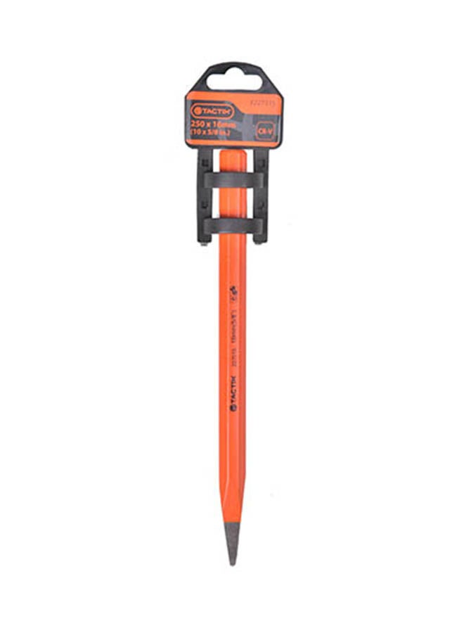 Tactix Chisel Cold Point 250 x 16mm (10 x 5/8 Inch), Heavy-Duty Chrome Vanadium Steel, Professional Hand Tool for Metal, Masonry, Concrete, Woodworking, and Construction, Orange- 227015 Multicolour - Image 2