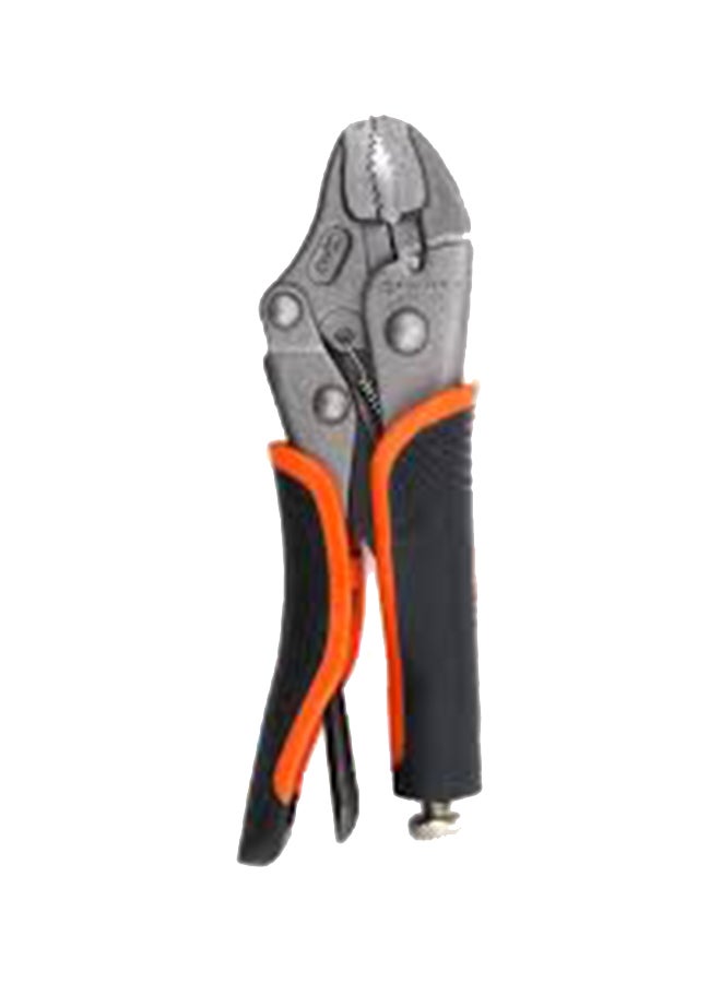 Tactix 10-Inch (250mm) Locking Pliers, Premium Cr-V Construction, With Wire Cutter, Non-Slip Bi-Material Handle, For Clamping, Twisting, Welding, Silver- 200505 Multicolour - Image 1