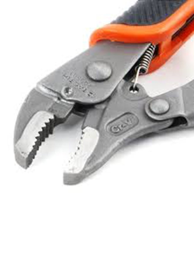 Tactix 10-Inch (250mm) Locking Pliers, Premium Cr-V Construction, With Wire Cutter, Non-Slip Bi-Material Handle, For Clamping, Twisting, Welding, Silver- 200505 Multicolour - Image 3