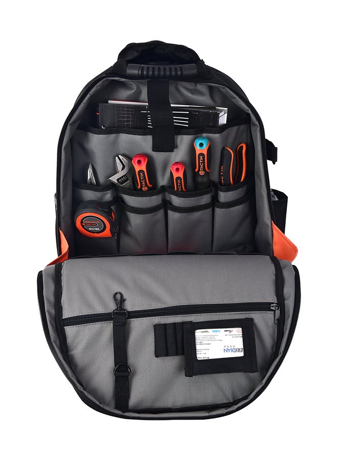 Tactix Tactix 19 Inches Rolling Tool Backpack, Large Tool Bag With Wheels, Rolling Electrician Bag For Men, Black, Dimensions 50Lx 36W x 21H cm- 323157  - Image 2