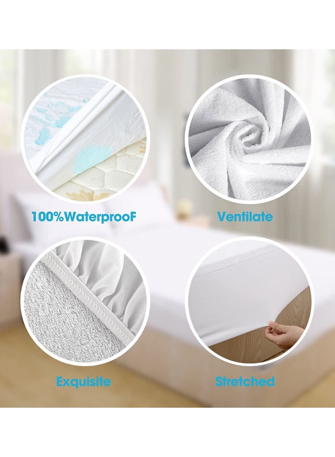 Banotex Waterproof Mattress Cover Cotton White 180x200cm - Image 5