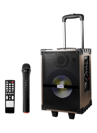 Portable Speaker System With Remote And Microphone Set IS 484 Black/Brown/White - v1598275270/N39912716A_1