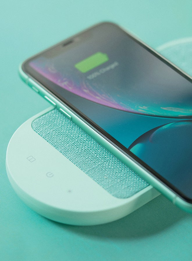Momax - Wireless Charging Base With QLED Flex Mini Lamp Blue - Image 1