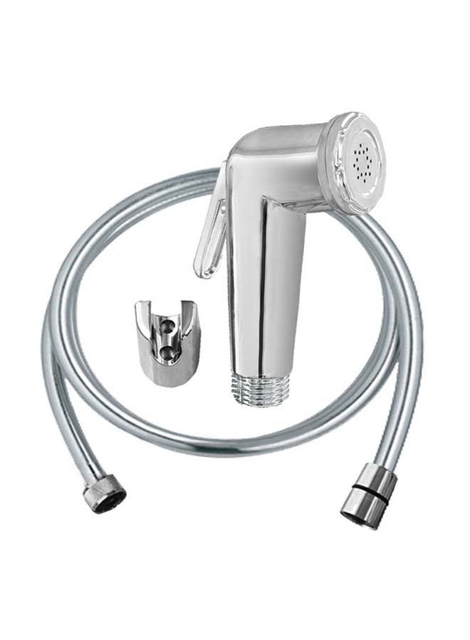 Generic - Toilet Hand Spray Shattaf With Hose And Hook Silver - Image 1