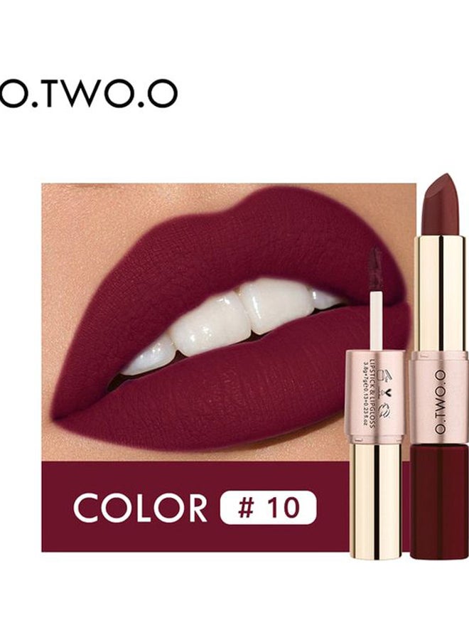 O.TWO.O 2-In-1 Lip Gloss And Lipstick 10 Red  - Image 2