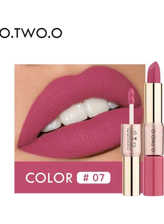 O.TWO.O 2-In-1 Lip Gloss And Lipstick 07 Pink  - Image 2