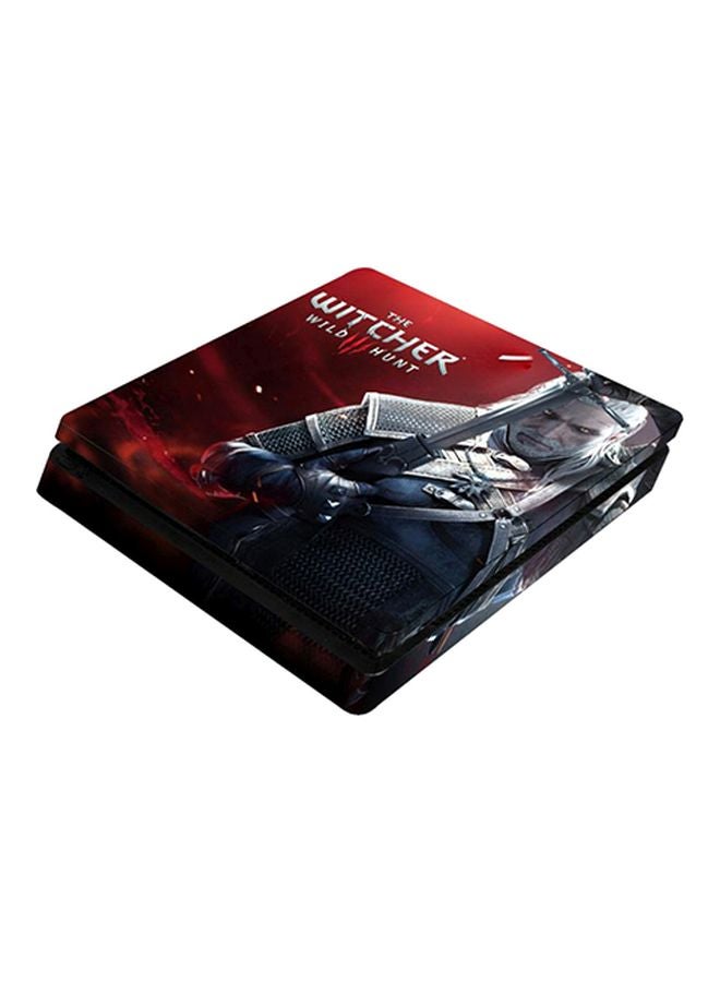 4-Piece The Witcher Wild Hunt Themed Console And Controller Sticker Set For PlayStation 4
