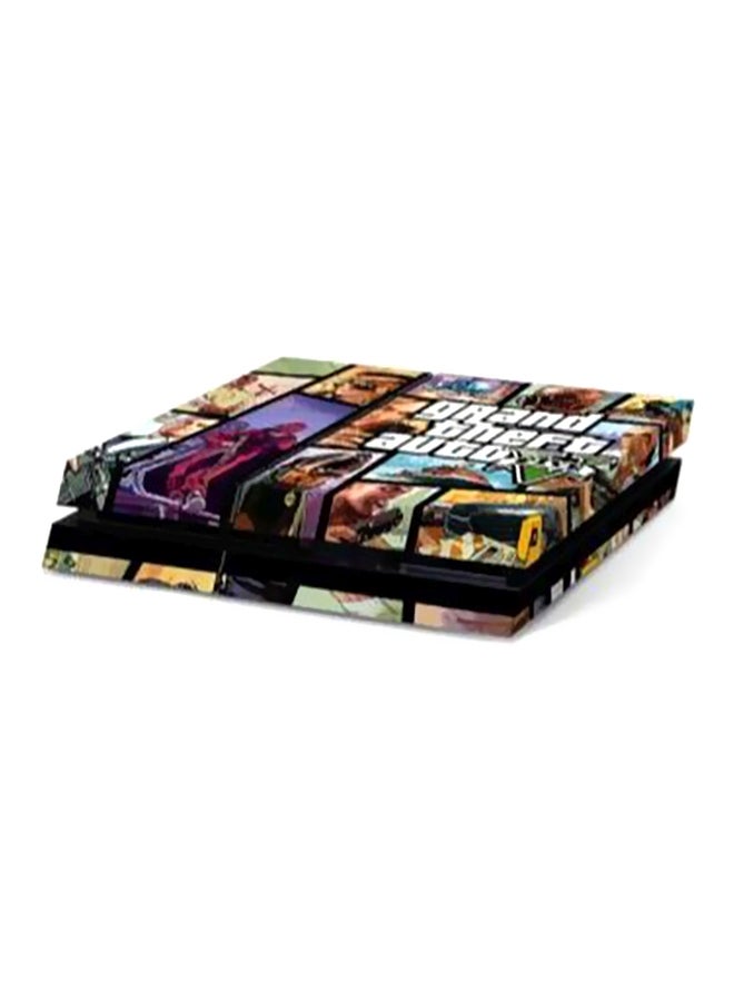 4-Piece Grand Theft Auto 5 Themed Console And Controller Sticker Set For PlayStation 4