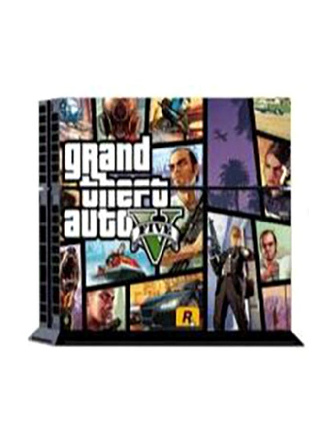 4-Piece Grand Theft Auto 5 Themed Console And Controller Sticker Set For PlayStation 4