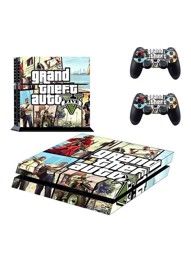 Decalac 4-Piece Grand Theft Auto Themed Console And Controller Sticker Set For PlayStation 4  - Image 1