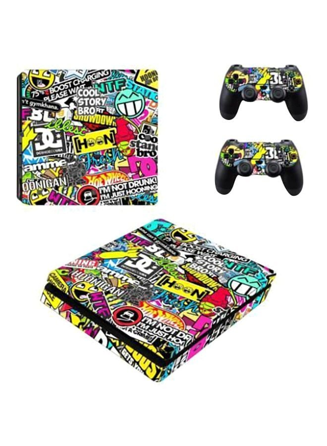 ديكالاك مجموعة ملصقات مطبوعة 4 قطع لجهاز بلايستيشن 4 وذراع التحكم - Image 1