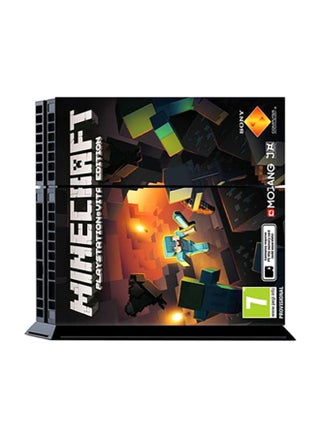 ملصقات بطبعة بتصميم لعبة "Minecraft" لجهاز الألعاب بلايستيشن 4 من قطعتين