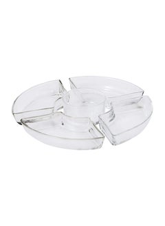 REGENT Orient 5 Comprtment Round Utensil Clear/Silver 39 x 31cm  - Image 4