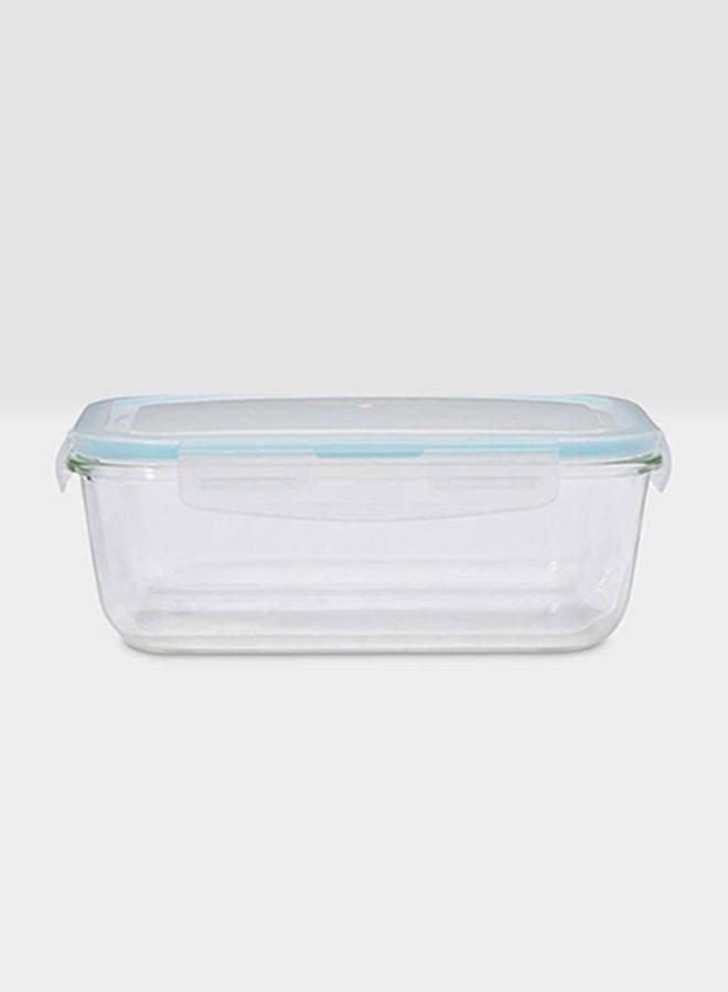 TALIONA - Boro Pro Rectangular Food Storage Container With Lid Blue/Clear 1860ml - Image 1
