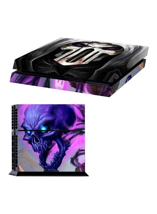Star 3-Piece Killer Devil Skull Printed Gaming Console And Controller Sticker Set For PlayStation 4 - Image 3