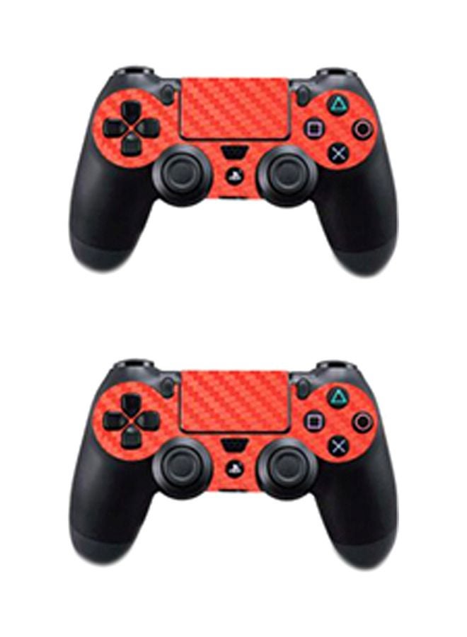 Vinyl Decal 4-Piece Carbon Fiber Themed Console And Controller Sticker For Sony PlayStation 4 - Image 4
