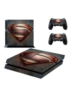 4-Piece Superman Themed Console And Controller Sticker For Sony PlayStation 4