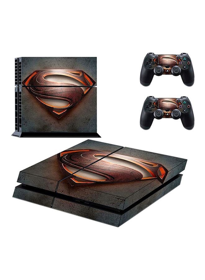 Vinyl Decal - 4-Piece Superman Themed Console And Controller Sticker For Sony PlayStation 4 - Image 1