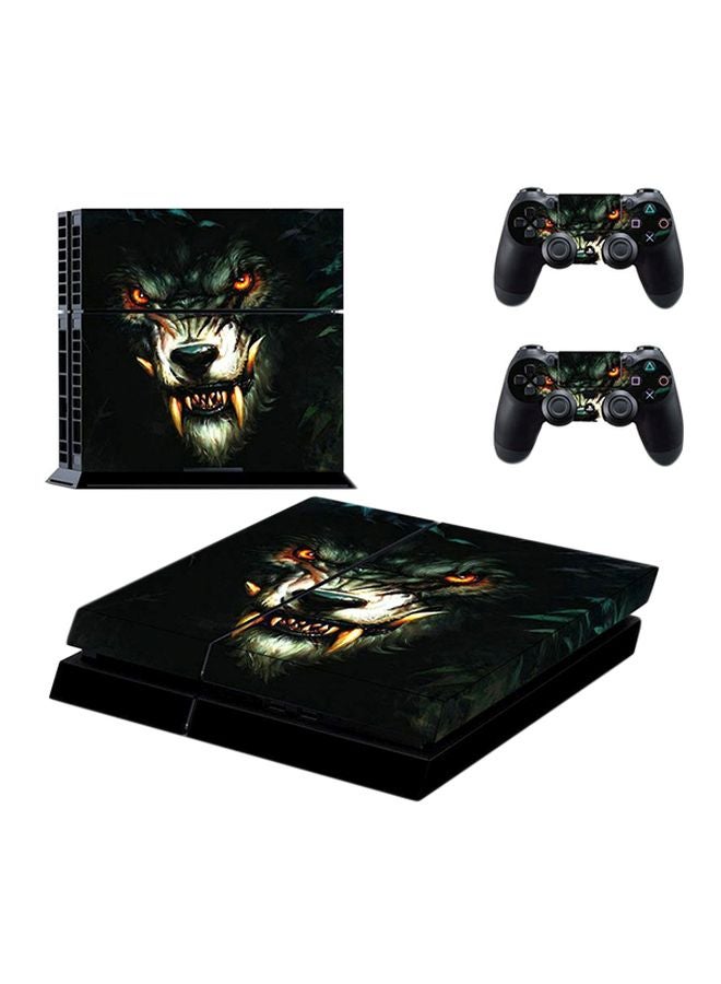 Vinyl Decal 4-Piece Wolf Themed Console And Controller Sticker For Sony PlayStation 4  - Image 1