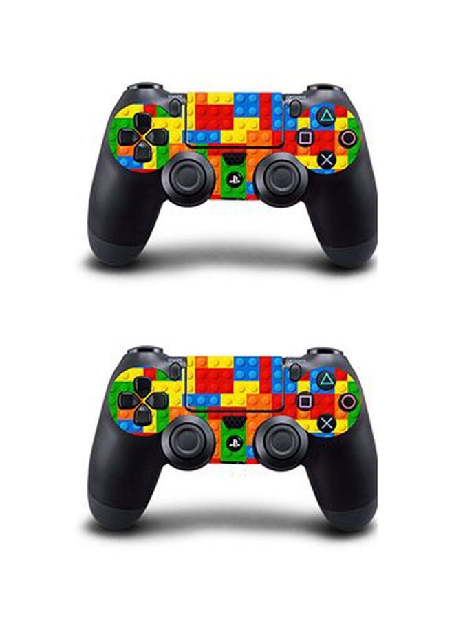 Vinyl Decal 4-Piece Colors Lego Themed Console And Controller Sticker For Sony PlayStation 4  - Image 3