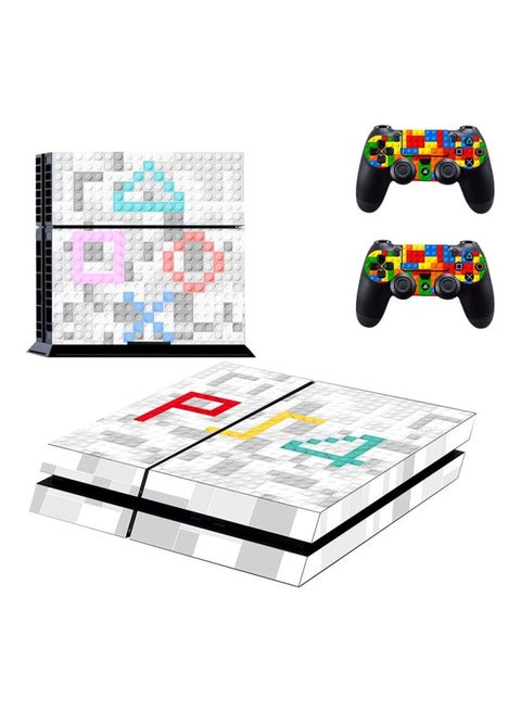 4-Piece Colors Lego Themed Console And Controller Sticker For PlayStation 4