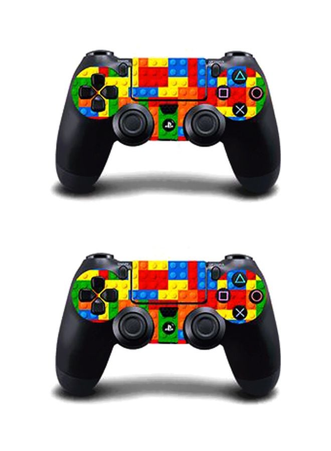 Vinyl Decal - 4-Piece Colors Lego Themed Console And Controller Sticker For PlayStation 4 - Image 1
